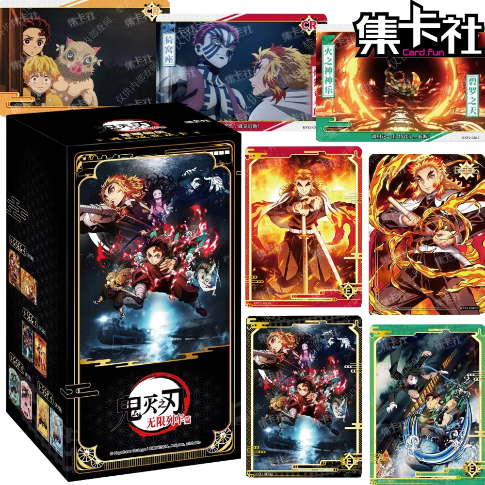 Original CARD.FUN Demon Slayer Collection Cards Hot Blooded Battle Popular Anime Infinite Train Chapter Character Cards Gifts
