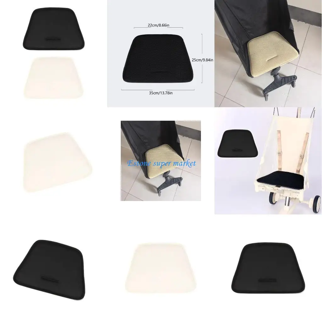 090B Atmungsaktives Kinderwagen-Sitzpolster für Babys, weiches Polyesterkissen mit ergonomischer Unterstützung, einfache