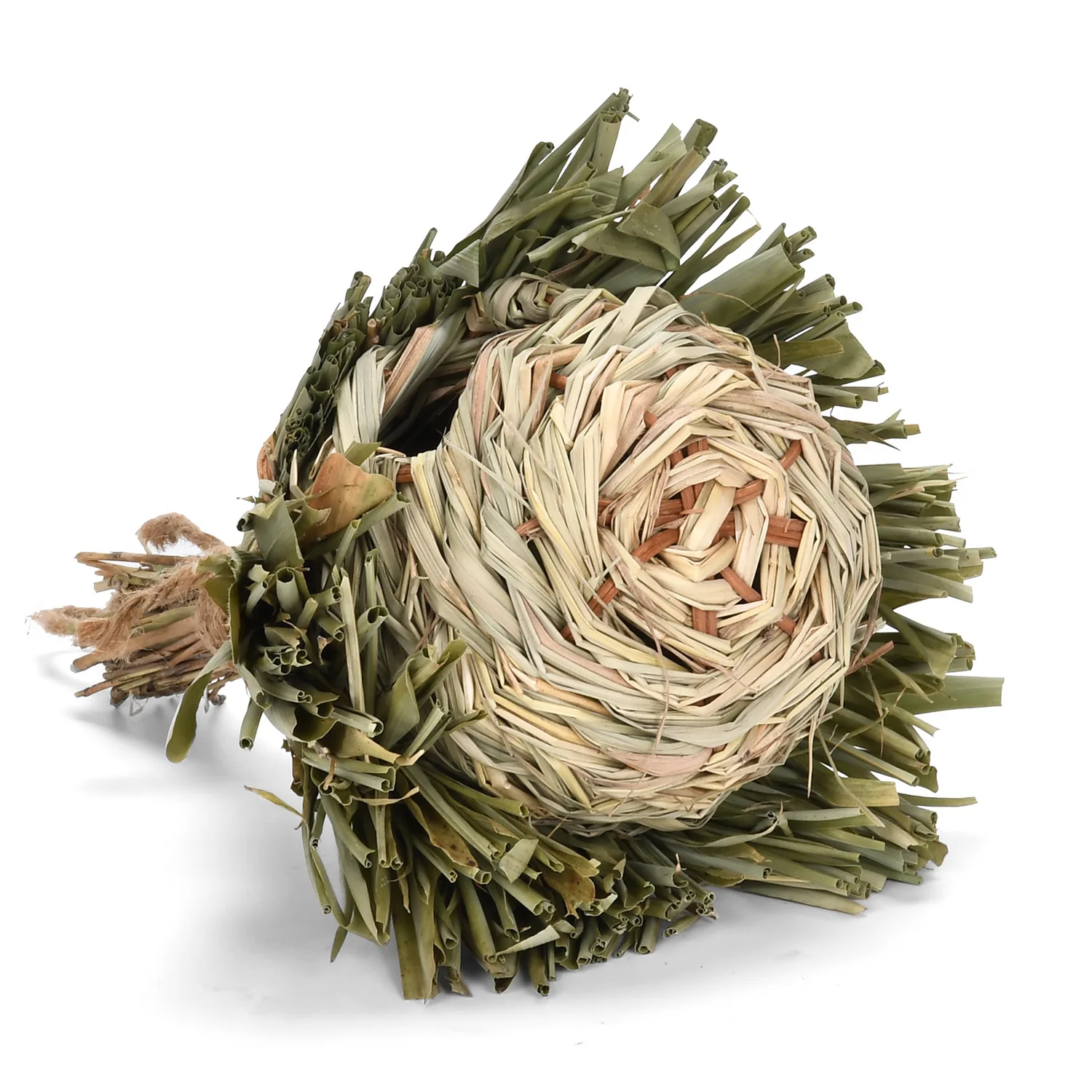 1 قطعة أوراق الخيزران اليدوية النسيج عش الطيور القصب الطبيعي القش بيت الطيور الإبداعية معلقة عش الطيور البستنة في الهواء الطلق الديكور