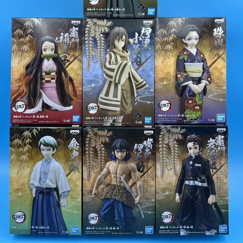 16cm Newest Anime In Stock Bandai Original Demon Slayer Kamado Tanjirou Action Figures Pvc Model Toys Collection Doll Cool Toy