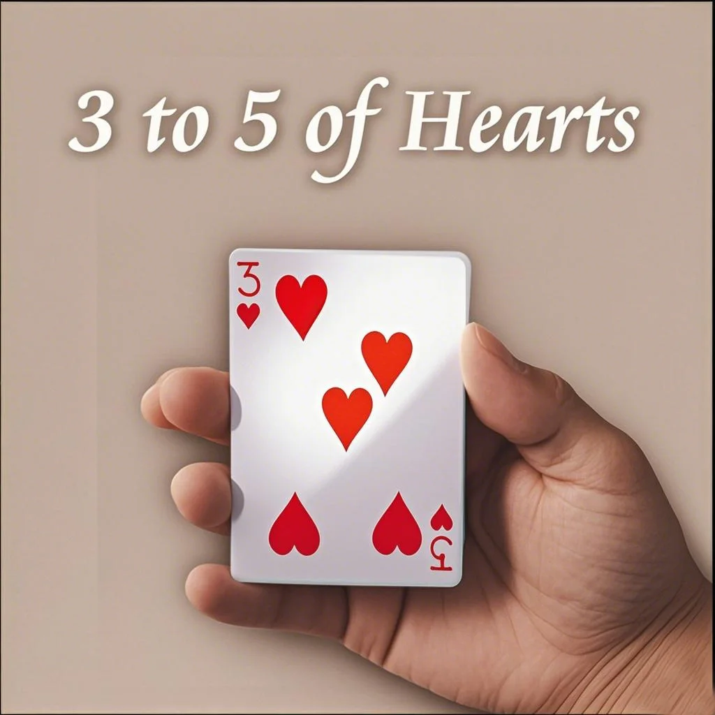 

3 to 5 of Hearts/6 to 9 Hearts Playing Cards Poker Magic Tricks Close Up Street Illusion Gimmick Mentalism Puzzle Magia Deck