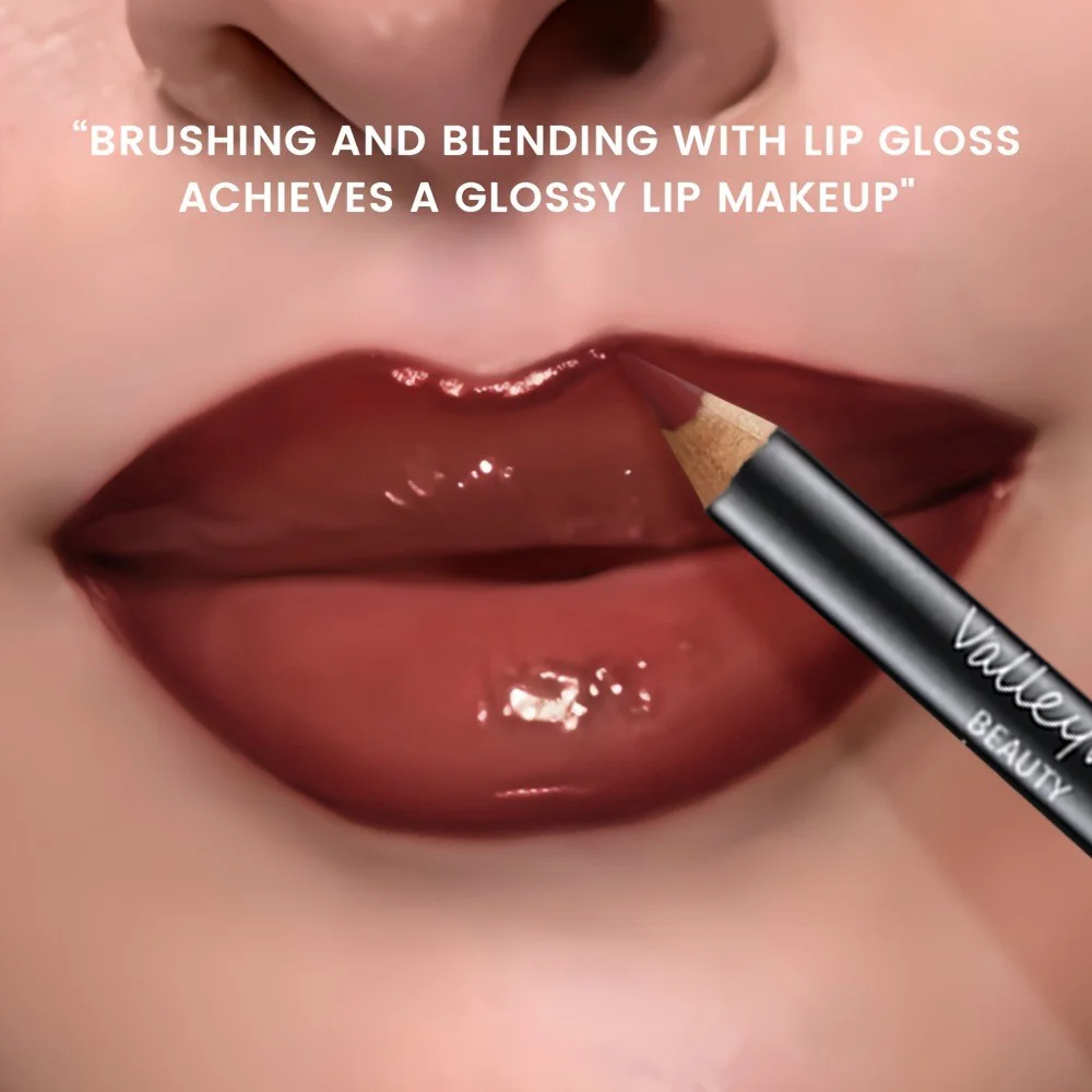 4PCS/SET Moisturizing Lip Gloss Lip Oil Lip Liner Lip Combo,Long Lasting Waterproof Lip Liner 3D Lips for A Dewy Finish