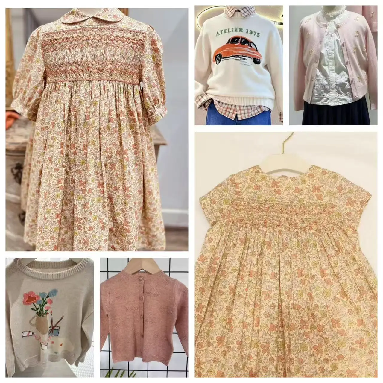 Pre-sale(ship October) 2026 New Bp Girls Floral Dress Clothes for Kids Girl Boys Clothes  Baby Girl Outfit Set Size 2-16 Years