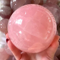 Bola De Pedra De Quartzo Cristal Natural, Grande Bola De Cristal Rosa Polido, Decorativa Para Casa, Cura Reiki, Esfera Mineral, 4-7cm, 1.57 