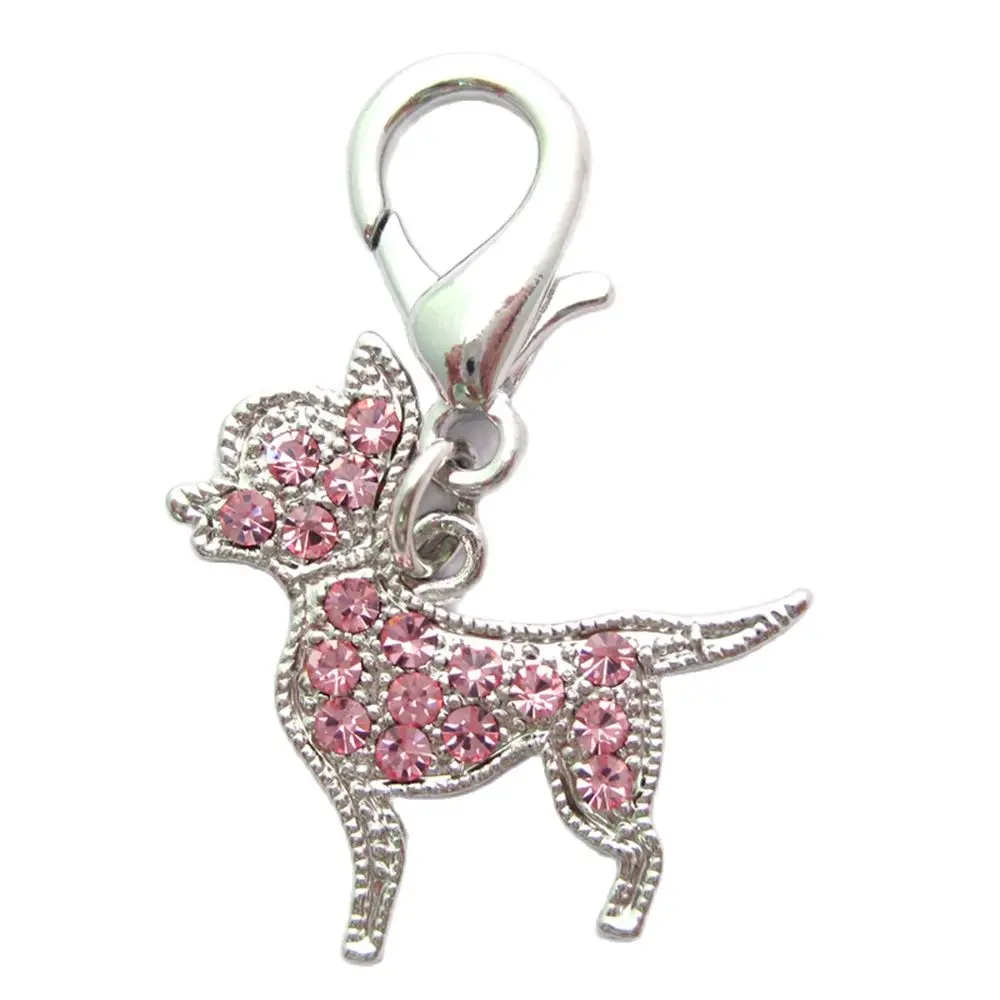 XKSRWE Dog Cat Collar charm Rhinestones Chihuahua Charm Pendant Pet Jewelry Accessories for Female Dogs Cats Puppies