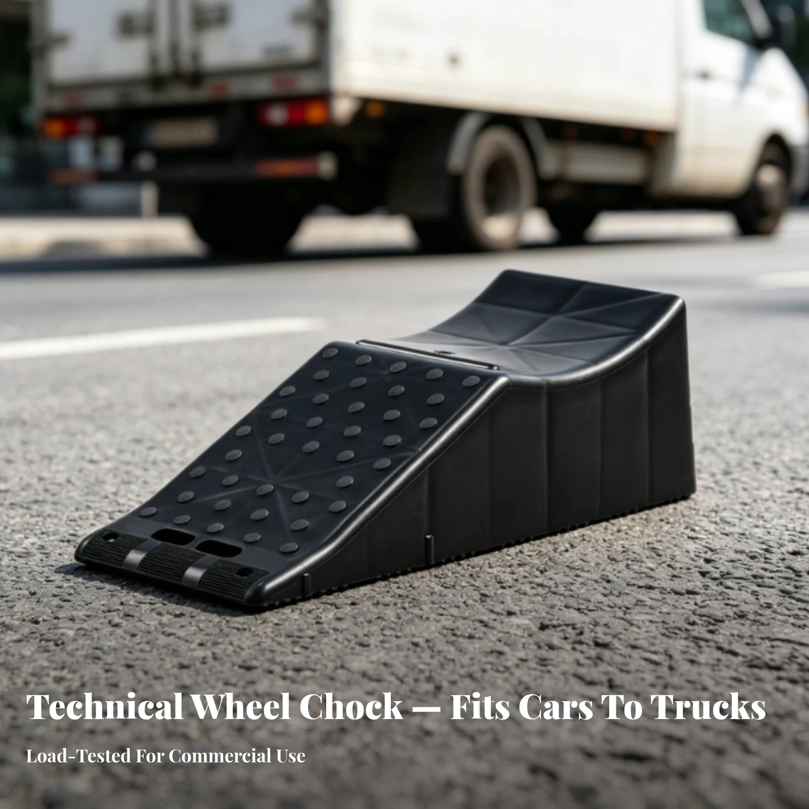 Automotive Wheel Chock Impact-Resistant Triangular Wedge Wheel Chock Triangular Tire Block Compact Vehicle Accessory Sleek