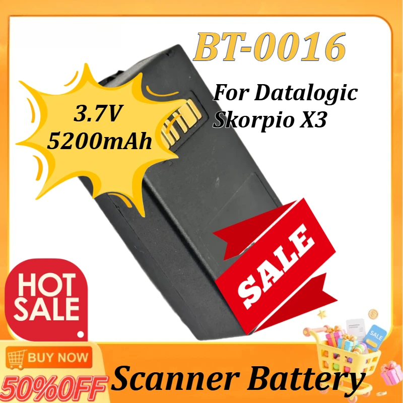 

3.7V 5200mAh BT-0016 for Datalogic Skorpio X3 Scanner Battery Rechargeable Battery