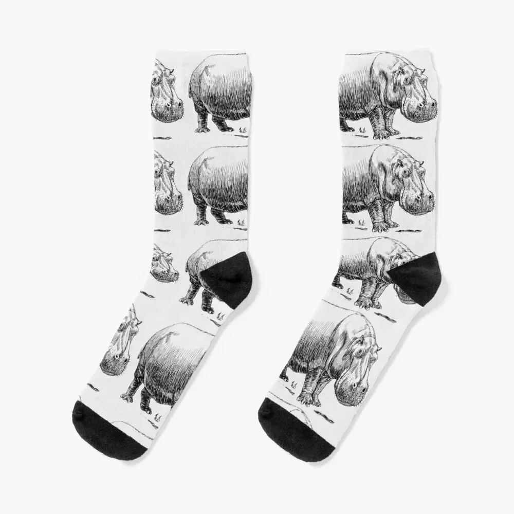 Hippopotamus Socks hiphop heated Socks Men's Women's