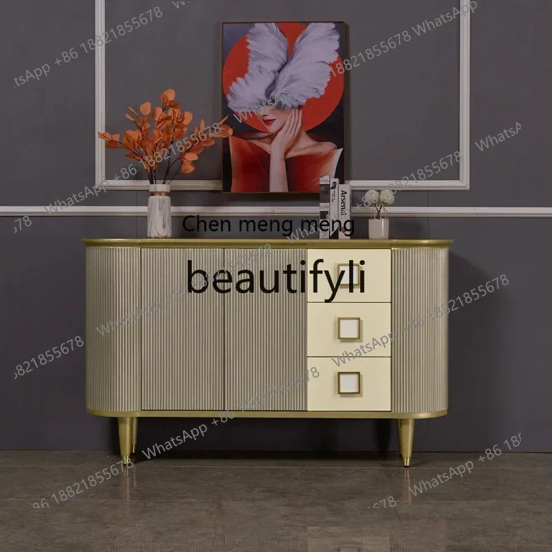 D178   Light luxury dining side cabinet American simple door entrance cabinet storage decorative cabinet against the wall