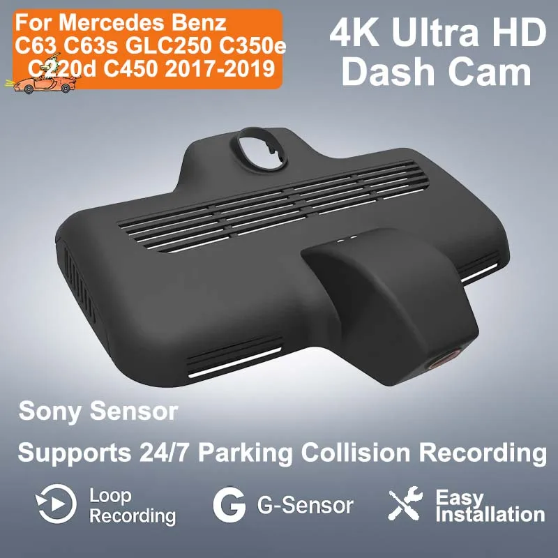 

4K Plug And Play Простая установка Wi-Fi Автомобильный видеорегистратор для Mercedes Benz C63 C63s GLC250 C350e C220d C450 2017 2018 2019