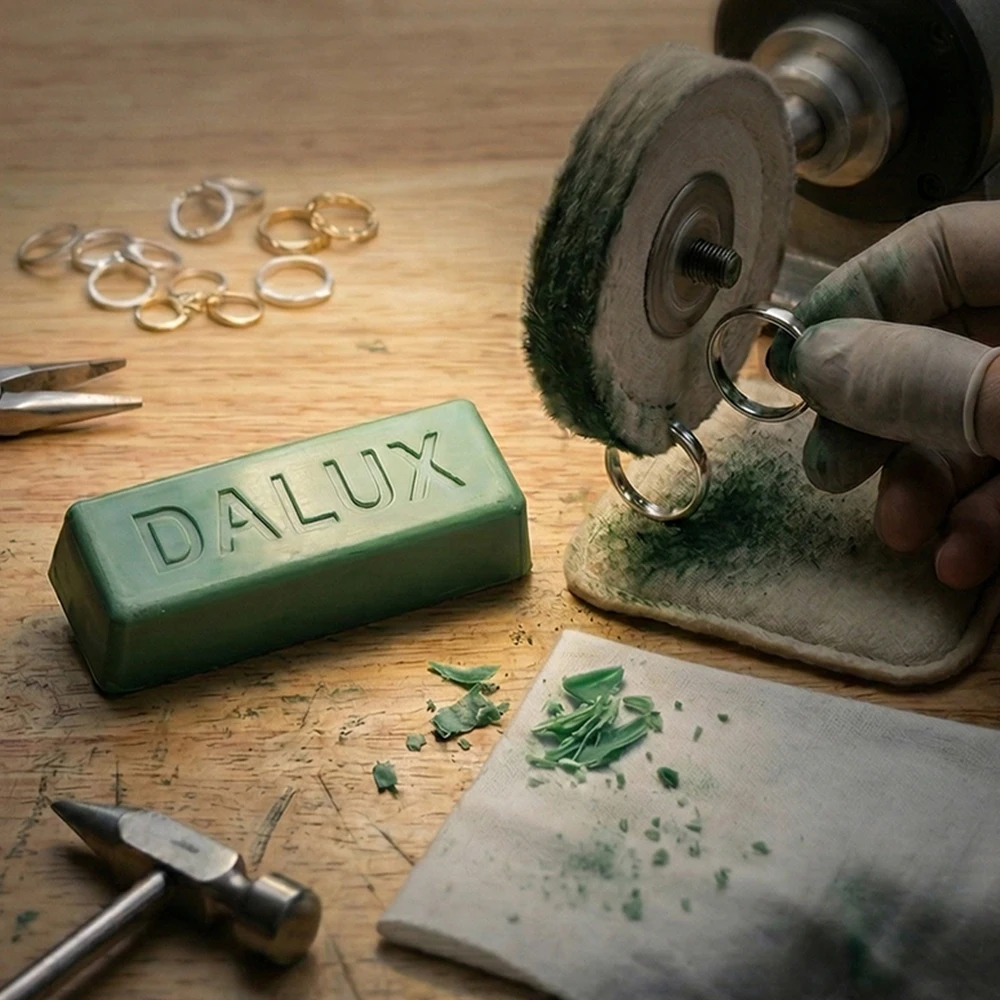 Jewelers Polishing Compound Vert DIALUX Jewelry Polish Green Color Wax Gold Silver Rouge Bar