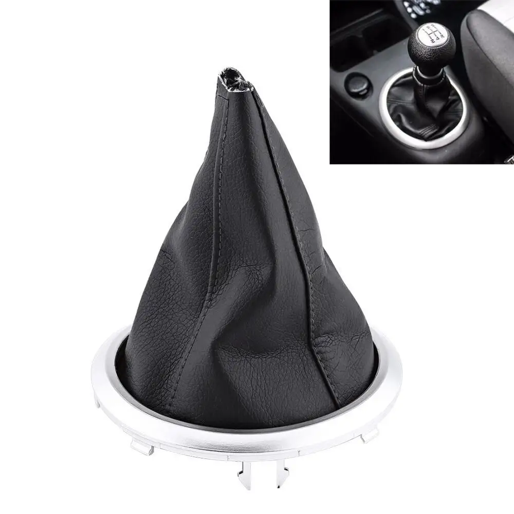 

Car Gear Shift Knob Gaiter Boot Cover PU Leather Collar For Suzuki Swift SX4 2005 2006 2007 2008 2009 2010 Auto Accessories