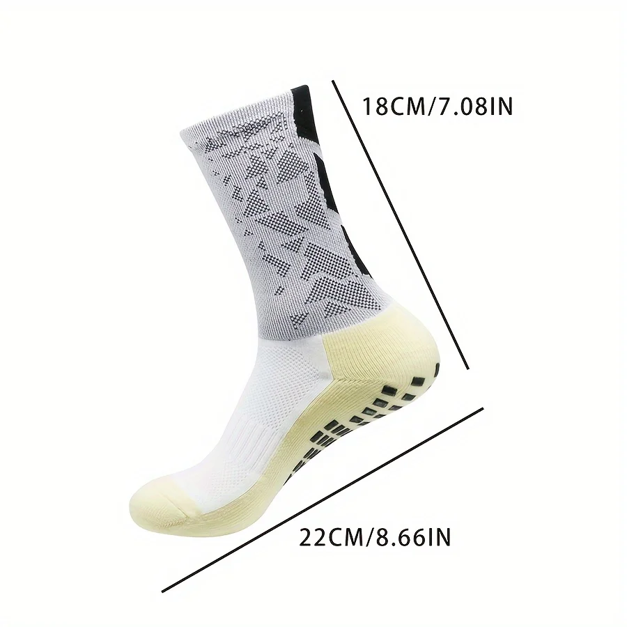 5 Set Men Women Anti Slip Football Socks Sports Bandages Elastic Leg Covers Leg Guards Football Accessories