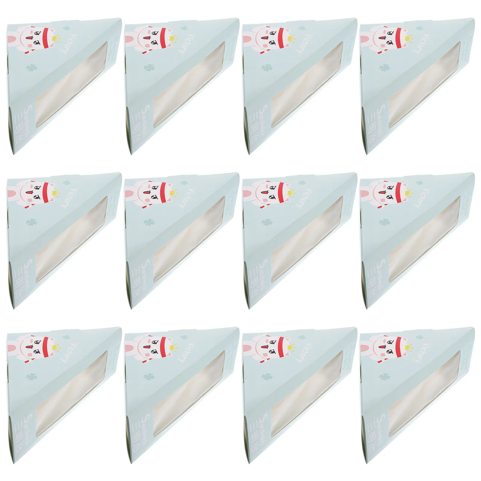 

100Pcs Triangular Sandwich Boxes with Clear Window Disposable Sandwich Packaging Boxes for Party Dessert Window Dessert Box