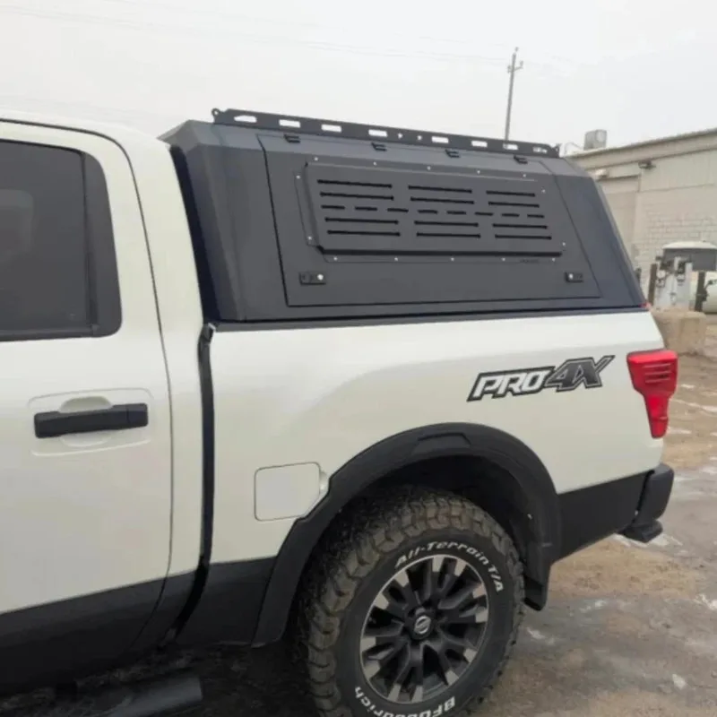 

Black Matte Truck Topper for Aluminum Hardtop Truck Camper Shell Canopy with Roof Rack