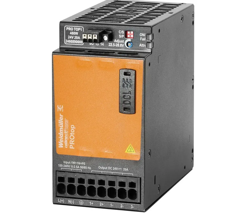 

Weidmuller 2466890000 PRO TOP1 480W 24V 20A Power Supply Switch-mode Power Supply Unit 24 V