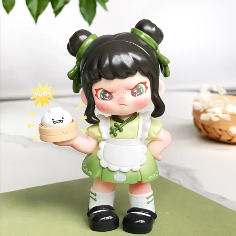 Dora Hold Steamed Stuffed Bun  Series Kawaii Action Figure Model Doll Trendy Toys  PVC Chef Dora Decor Designer Ornaments Gift