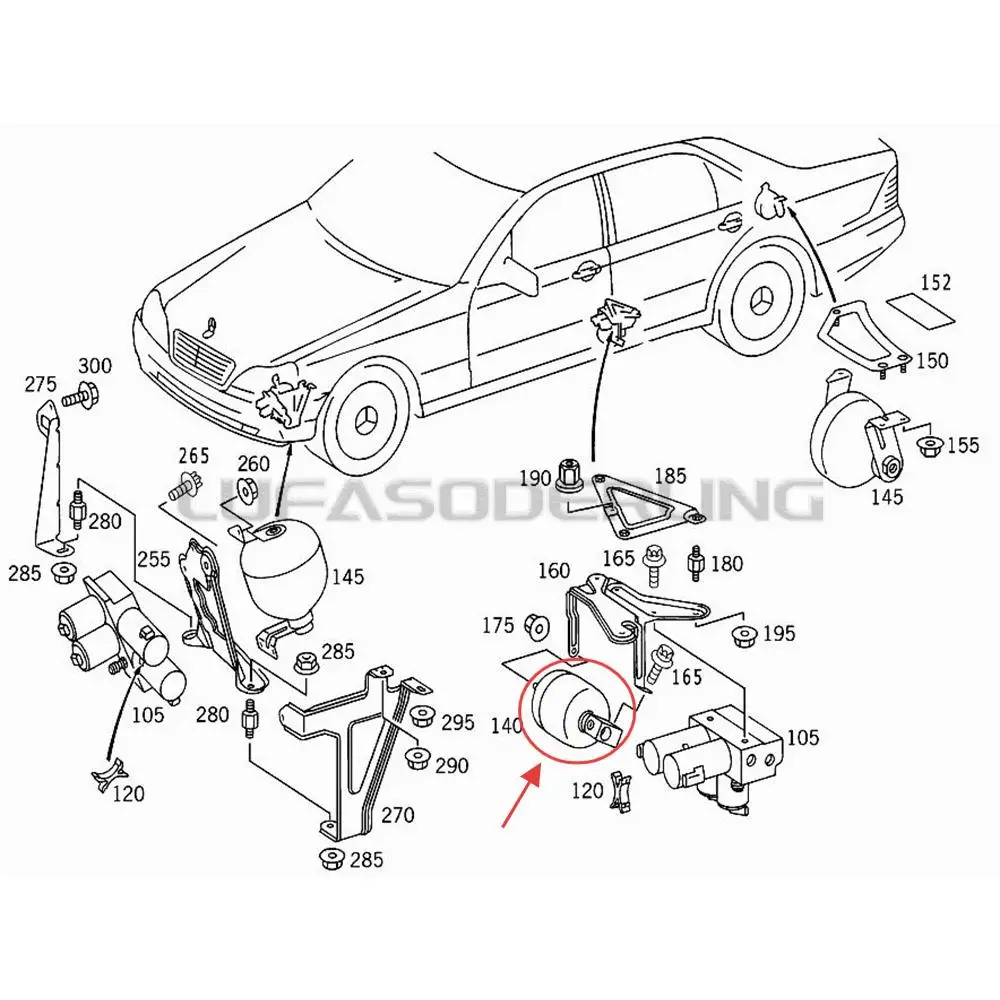 Pressure Relief Valve Tank ABC Hydraulic Suspension For Mercedes W215 R230 CL500 SL600 2203200415 A0080003627 A2203200415 New