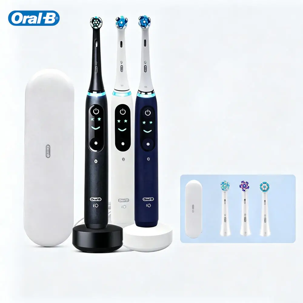 

Oral-B IO7 Magnetic Electric Toothbrush 5 Brushing Modes Smart Pressure Control Bluetooth App IPX7 Waterproof Rechargeable