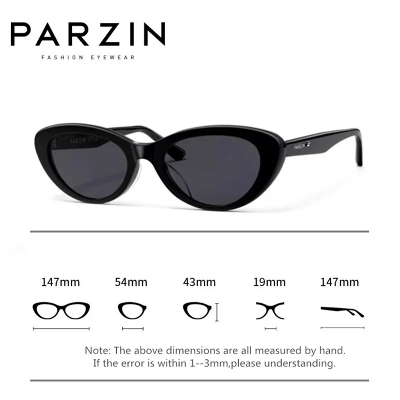 PARZIN Vinatge Cat Eye Sunglasses Women Quality Aceate Sun Glasses For Women UV Protection Shades 7799