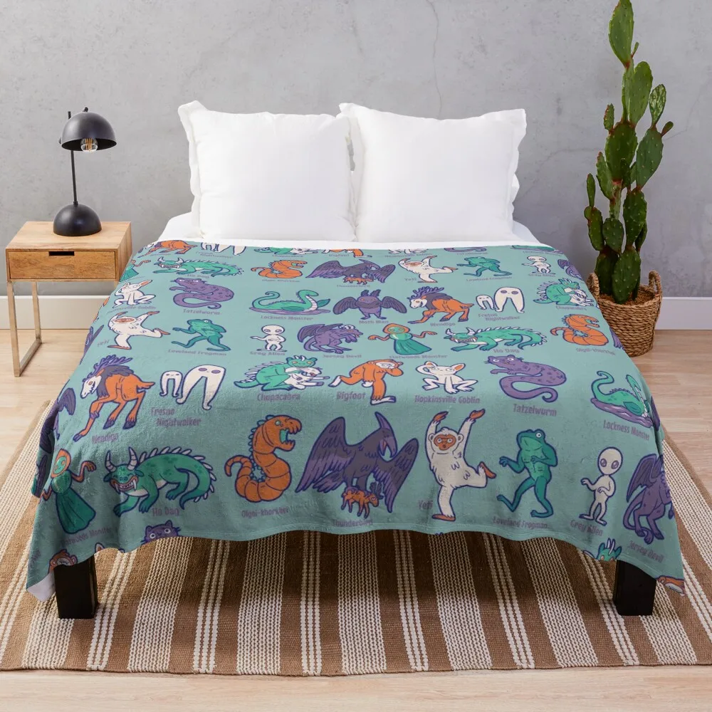 

Cryptid Creatures - Mythology Throw Blanket wednesday Shaggy Blankets