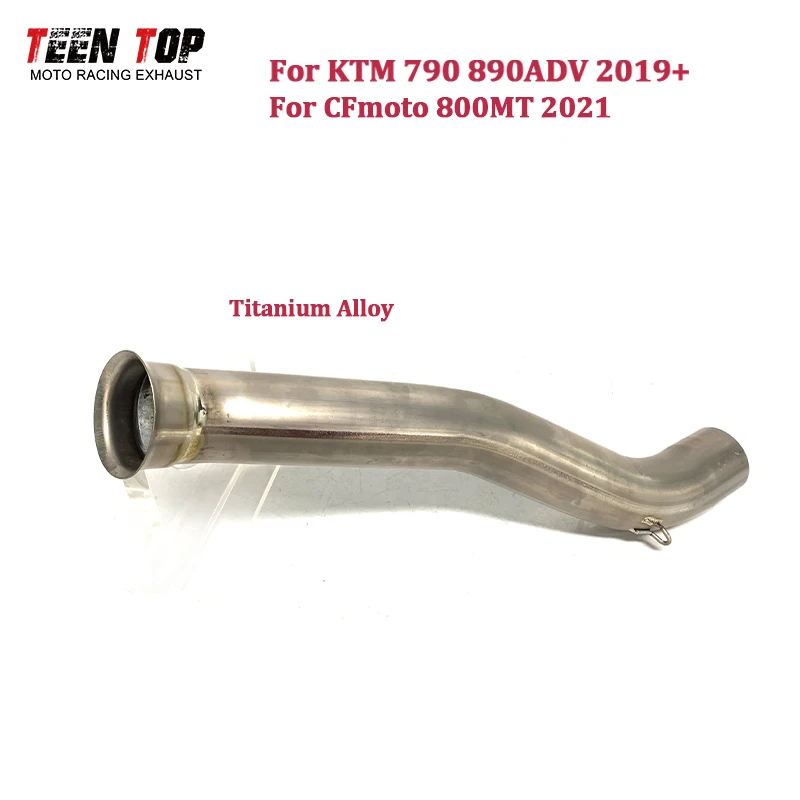 

Ti-Alloy Motorcycle Exhaust Pipe For CFmoto 800MT Exhaust Middle Link Pipe 2021+ 790adv 890adv Escape Moto Slip-on 51mm Muffler