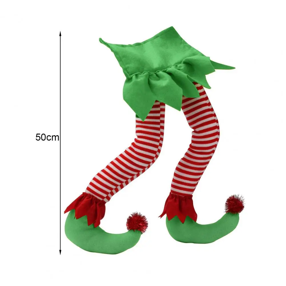 Christmas Elf Legs Lightweight Christmas Elf Toy Long-lasting Increase Atmosphere  Practical Xmas Hanging Elf Legs Pendant