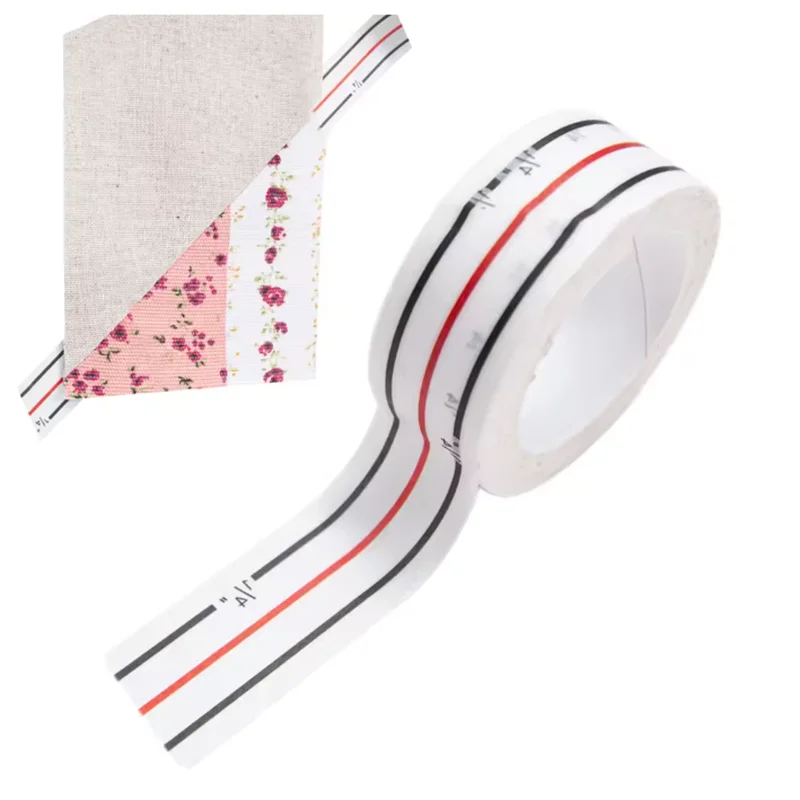 100m Diagonal Seam Tapes Sewing Basting Tape for Sewing Straight Diagonal Seams Instruction Tool To Mark The 1/4 Inch on Machine