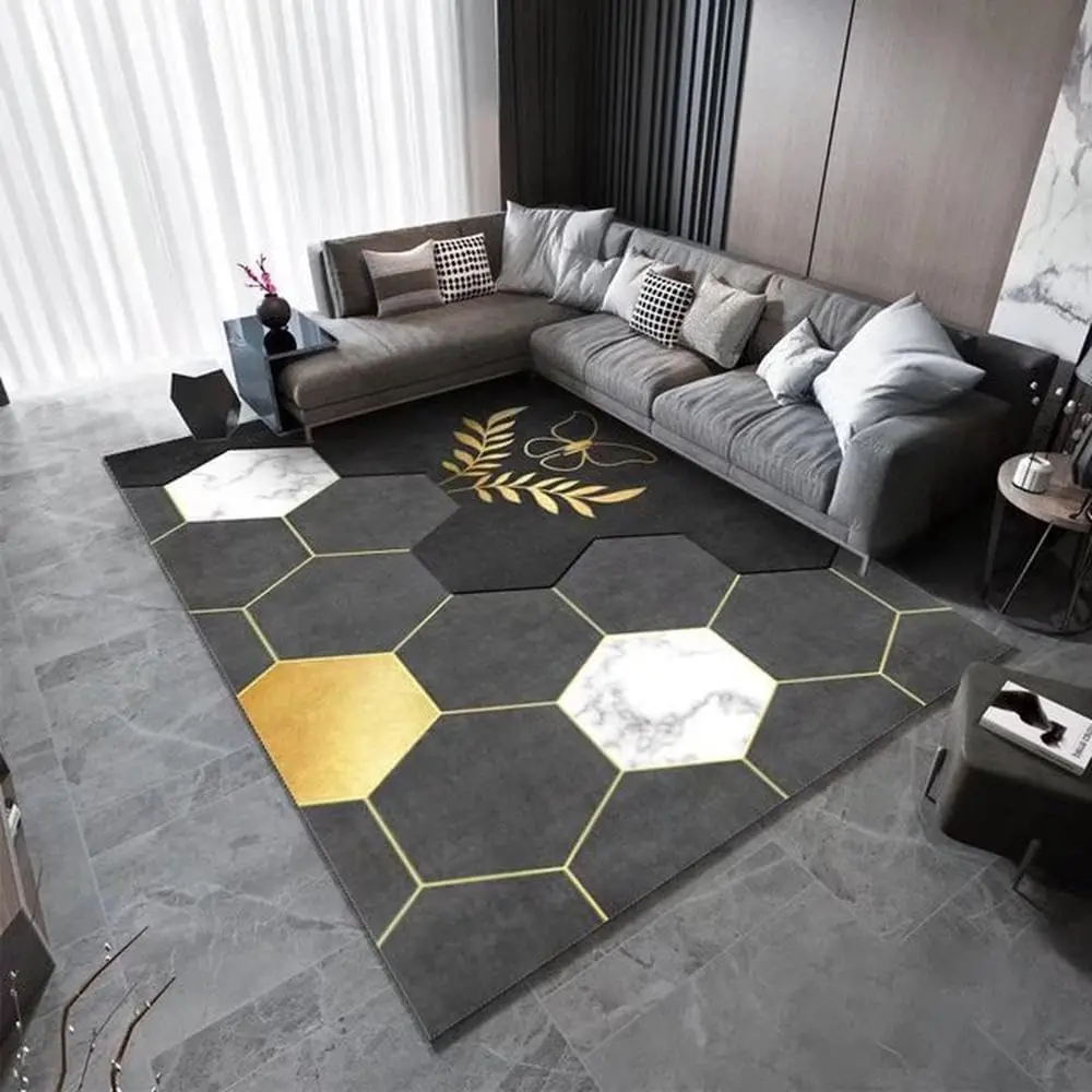 

Современный минималистичный ковер — водонепроницаемый, нескользящий и устойчивый к пятнам — идеально подходит для офисов, гостиных и спален — декор для дома