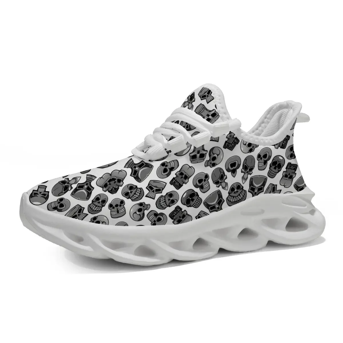 

Sneakers for Boys Kids Skull Flat Casual Shoes Outdoor Students Sports Fitness Running Shoes Quality Lightweight Chunky Sneakers