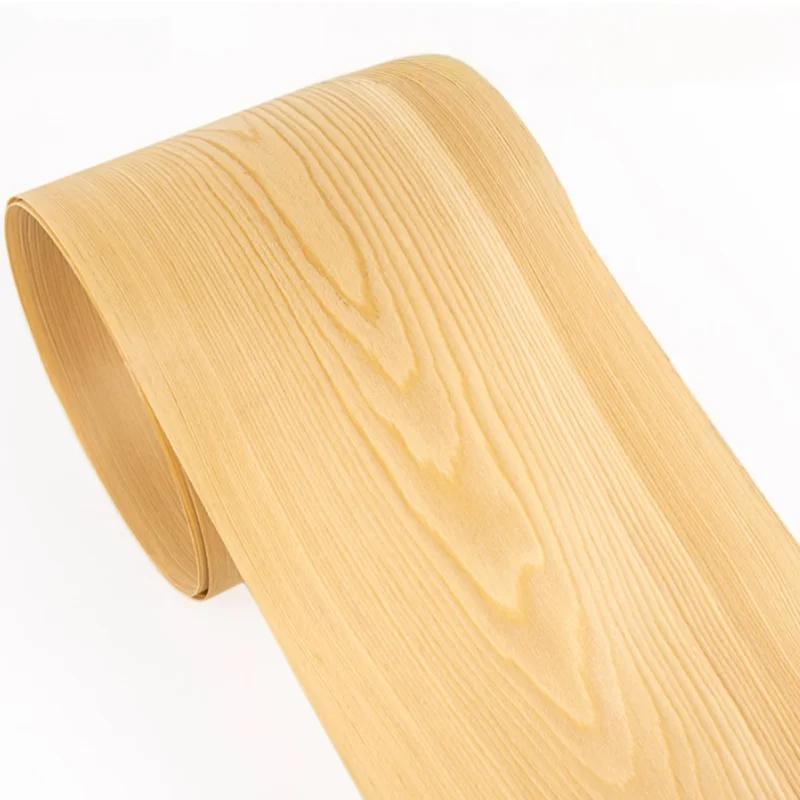 0.5mm Natural Larch Wood Veneer Figured Grain Solid Wood Sheets for Furniture Cabinet Door DIY Projects Panels L:250X19cm