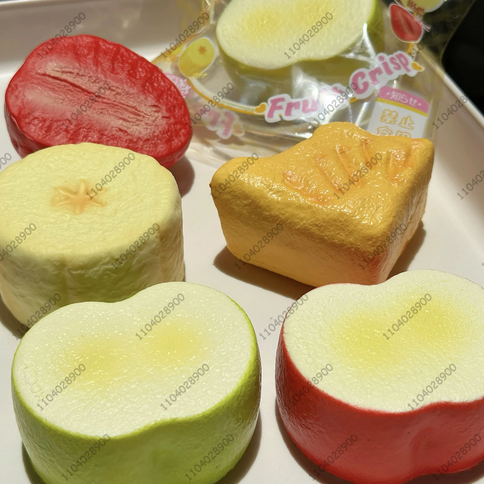 Tranche de fruits à montée lente, Squishy, pomme, banane, fraise, ananas, jouet à presser à rebond lent, libération du Stress, jouet relaxant pour les mains