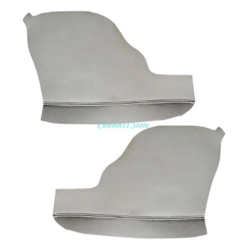 Y1UB 2PCS Luxury Synthetic Leather Car Door Handle Covers Left Hand Drive Armrest Covers Excellent Fit Vehicle 2011 to 2017