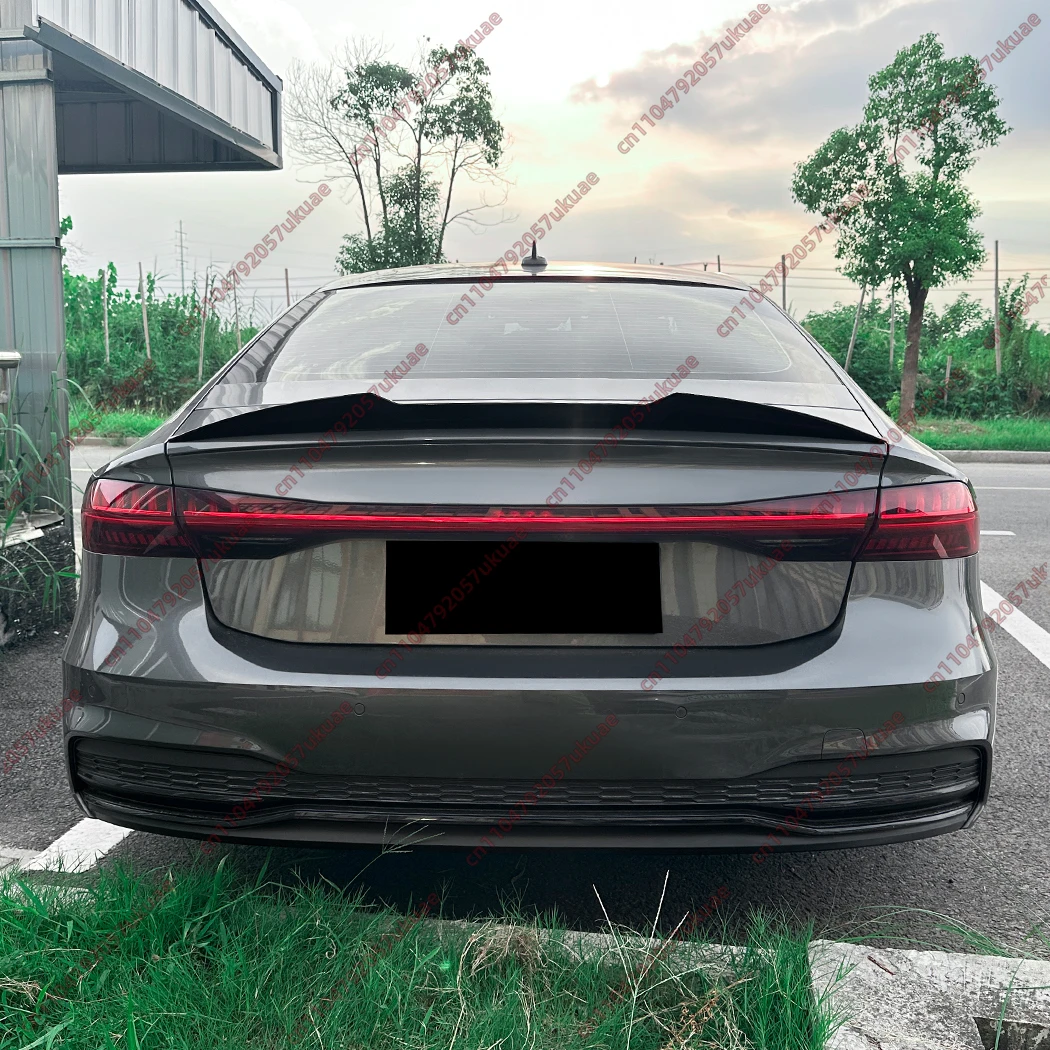 

Rear Spoiler For Audi A7 S7 C8 2019-2025 Blade Style Top Tail Wing Splitter Glossy Black Exterior Car Tuning Body Kit Trunk Lip