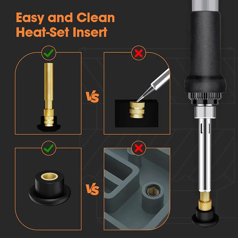 الحرارة إدراج الجوز الحديد نصائح رئيس M2 M3 M4 M5 M6 M8 النحاس الموضوع جزءا لا يتجزأ من عدة العالمي 936 سبيكة لحام للطابعة ثلاثية الأبعاد