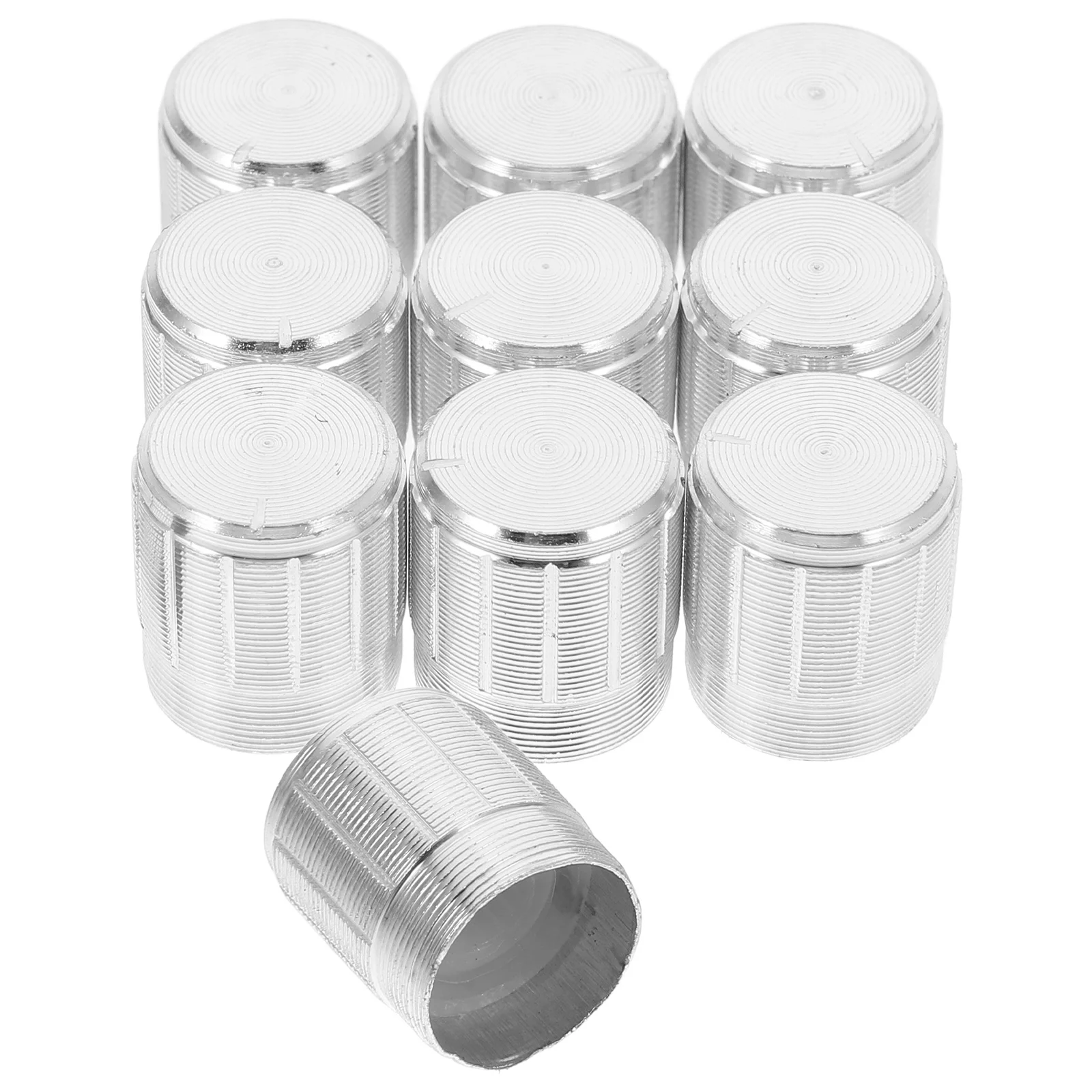 

10 Pcs Audio Potentiometer Knob Guitar Control Aluminum Alloy Electric Replacement Parts