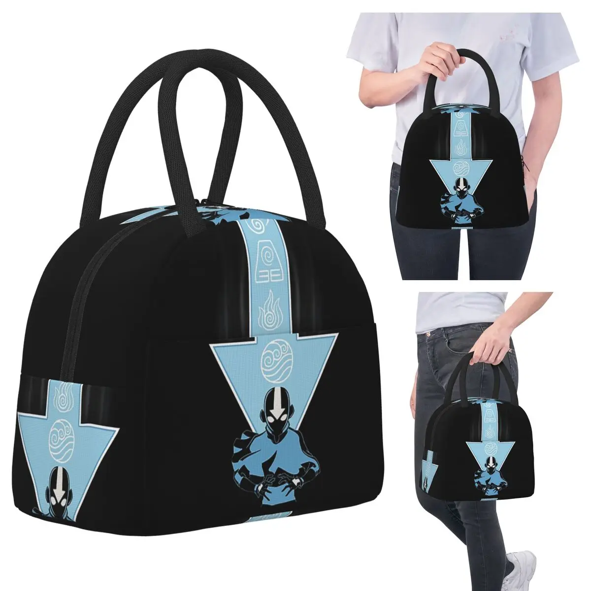 

Avatar Aang Arrow Lunch Bags Insulated Bento Box Portable Lunch Tote Leakproof Picnic Bags Cooler Bag for Woman Kids Office
