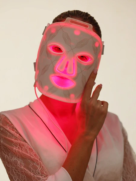 led face mask red light neck flexible  infrared red light therapy mask for face acne