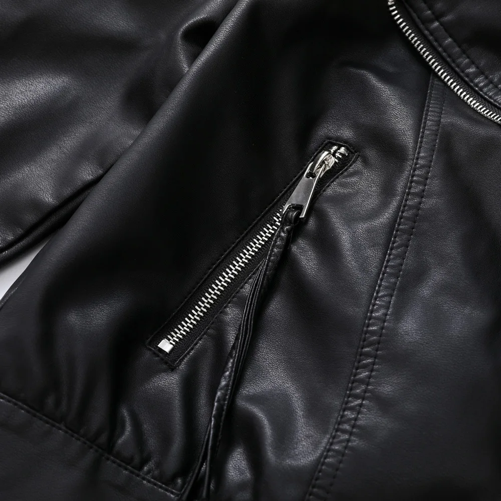 Versatile motociclista in pelle PU Jaet Cappotto ort da donna Autunno Faion Top Materiale sottile Produzione cinese Nessun marchio registrato