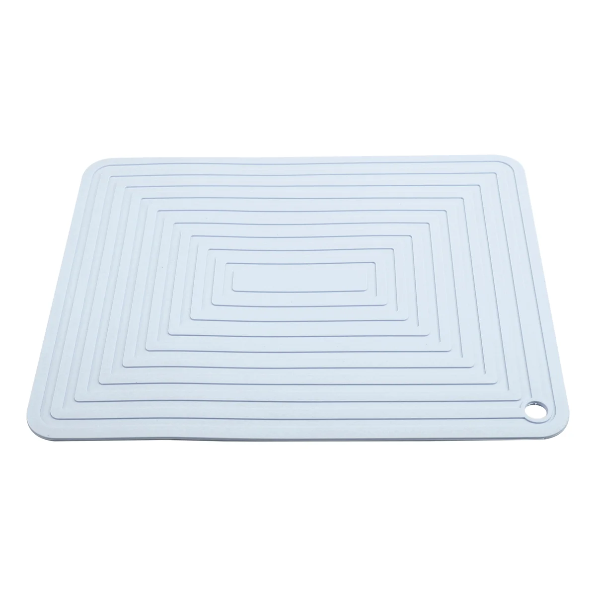 Large Silicone Pot Holder Square Thick Heat Insulation Pad Non-Slip Corrugated Kitchen Table Mat(Light Blue)