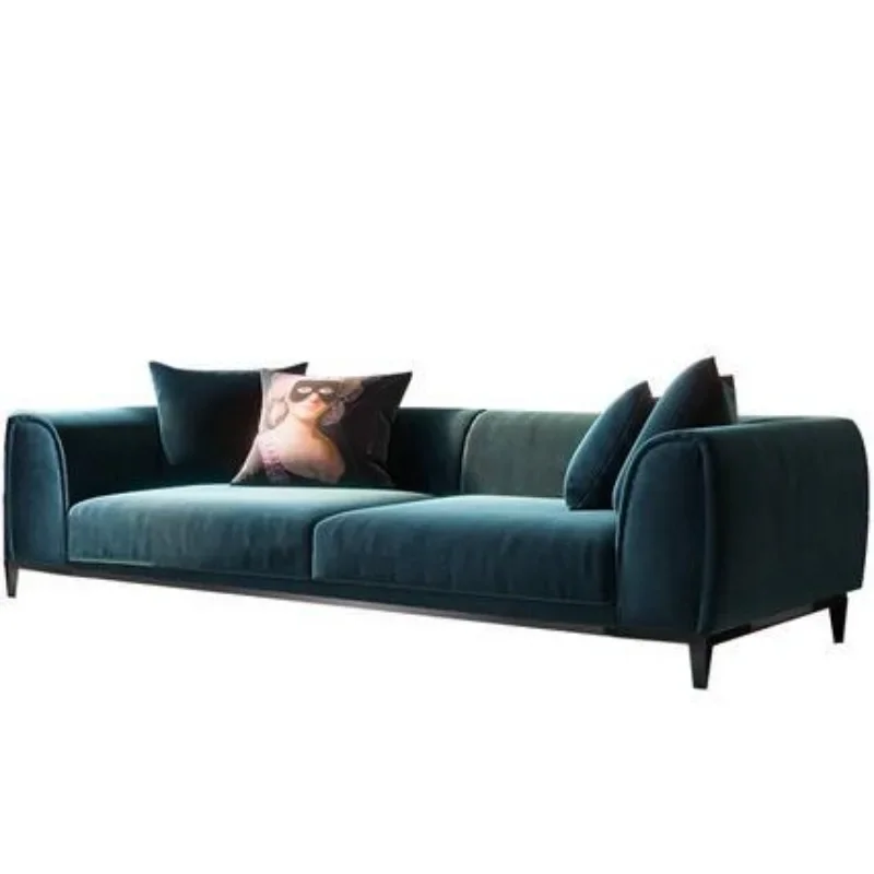 

Modern American fabric sofa modern simple style small apartment Nordic three-person velvet sofa combination
