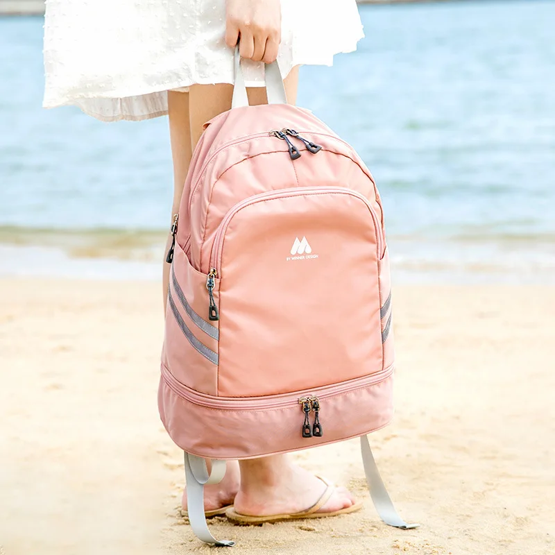 Large Capacity Backpack Portable Independent Shoes Clothes Storage Bag Woman Travel Pouch Fitness Sports bag Accessories