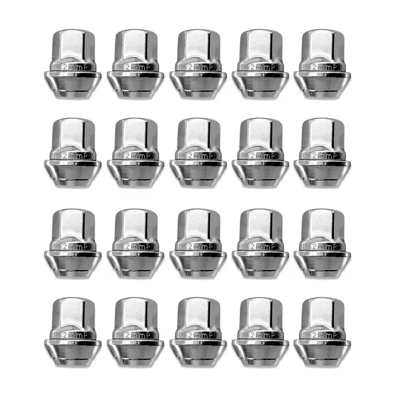 

20-Piece X 1.5 Wheel Lug Bolts Nuts 19MM Hex For Ford C-Max Wheel Lug Nuts Stud Silver For Car Accessories