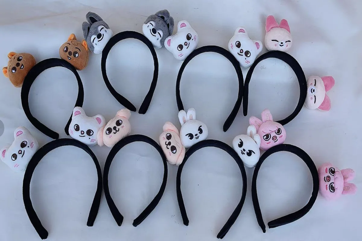 SKZOO Street Bambini Fasce per cartoni animati Stray Kids Festa di compleanno Fasce Accessori per celebrità Kpop Collezione di idoli coreani Pl