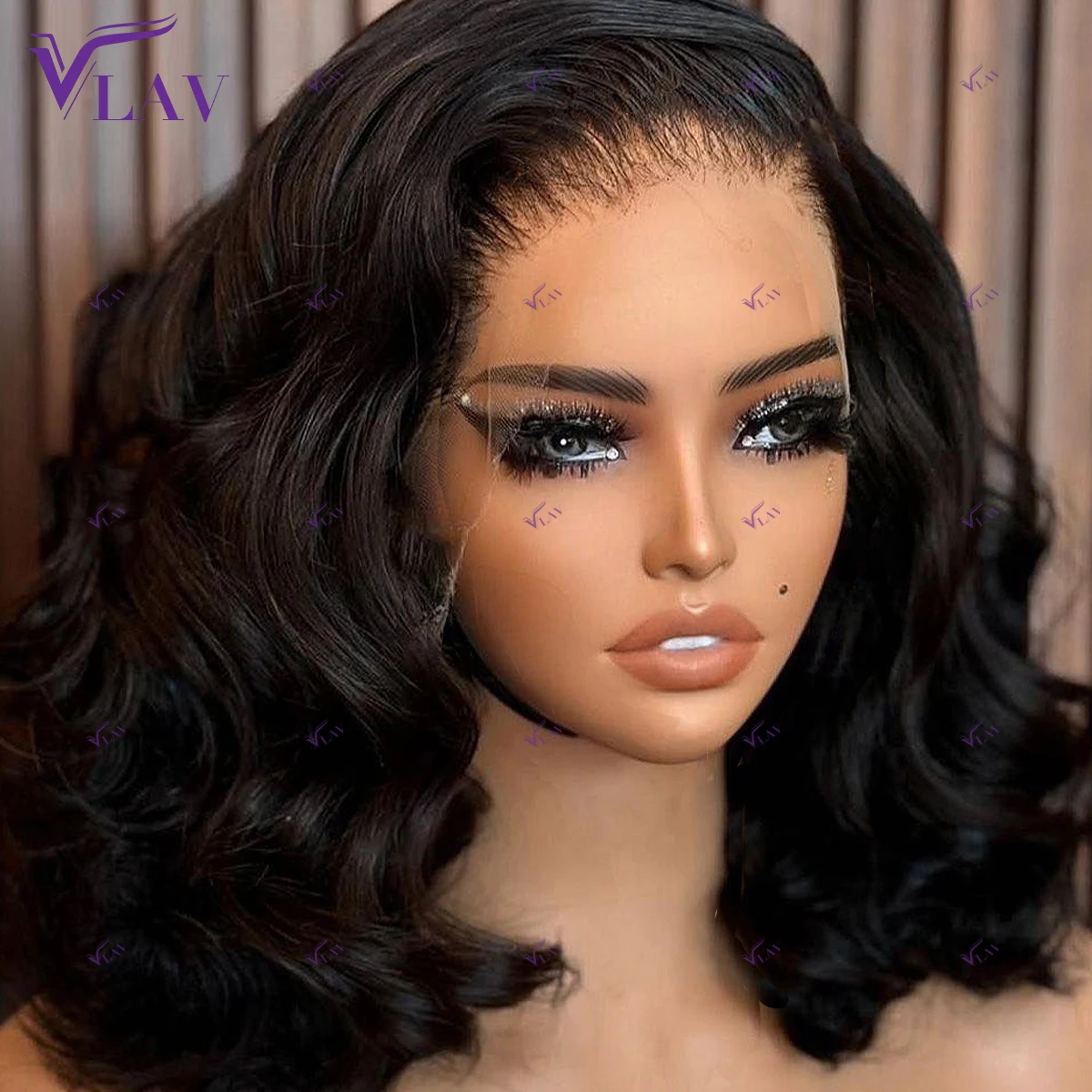 

Парик из натуральных волос 400 Density, без клея, с объемными кудрями, 13x6 HD Lace Frontal Wig, предварительно выщипанный, готовый к носке, HD Lace Wig Super Double Drawn