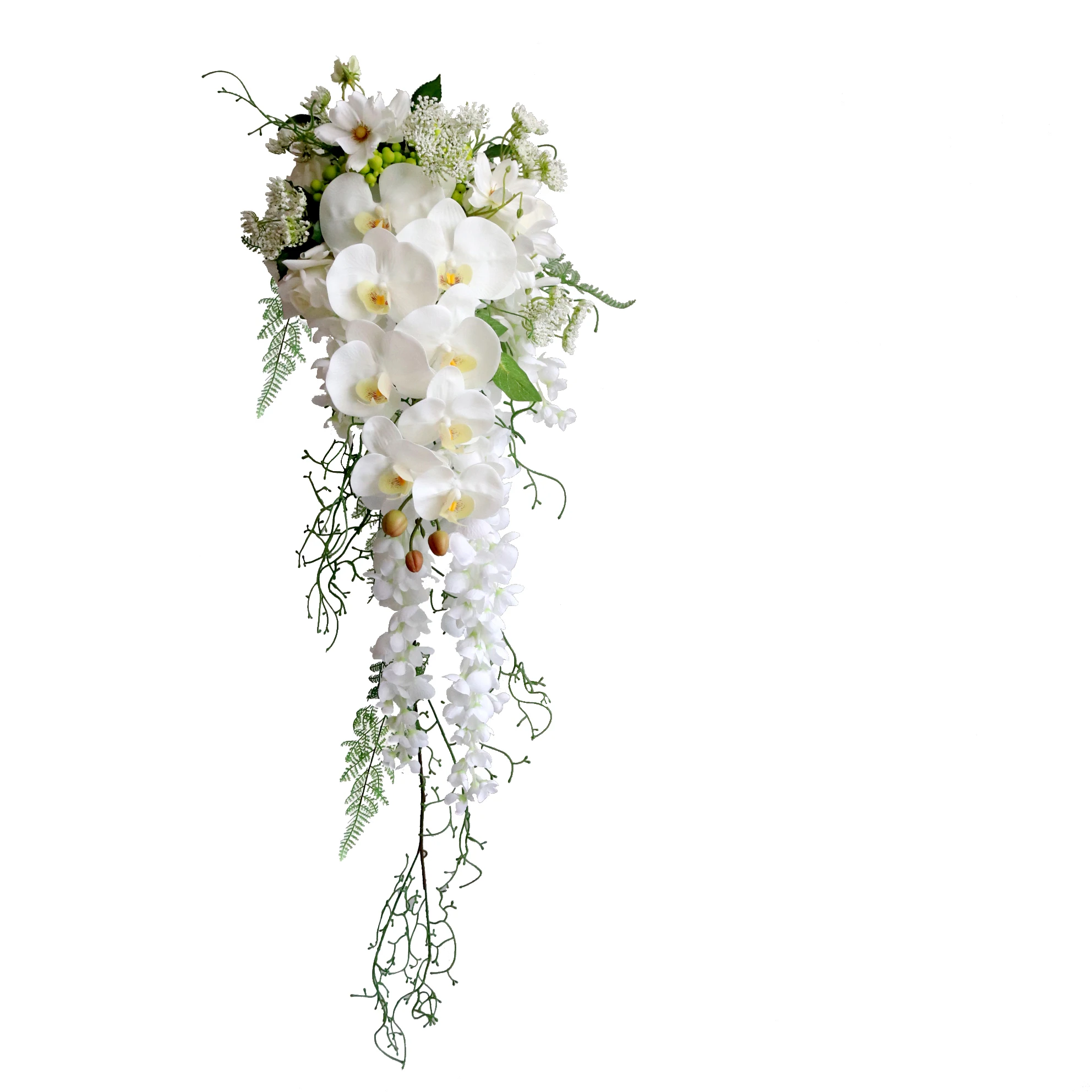 Advanced sense waterfall simulation flower bouquet wedding bride photo studio photography props simulation flower couple certifi