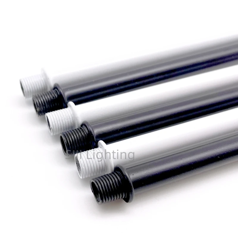 Iron Tube M10 Tooth Tube Connecting Pipe Screw Hollow Straight Rod with Thread Pipe Both Ends Thread Metal Desk Lamp Tube Rod