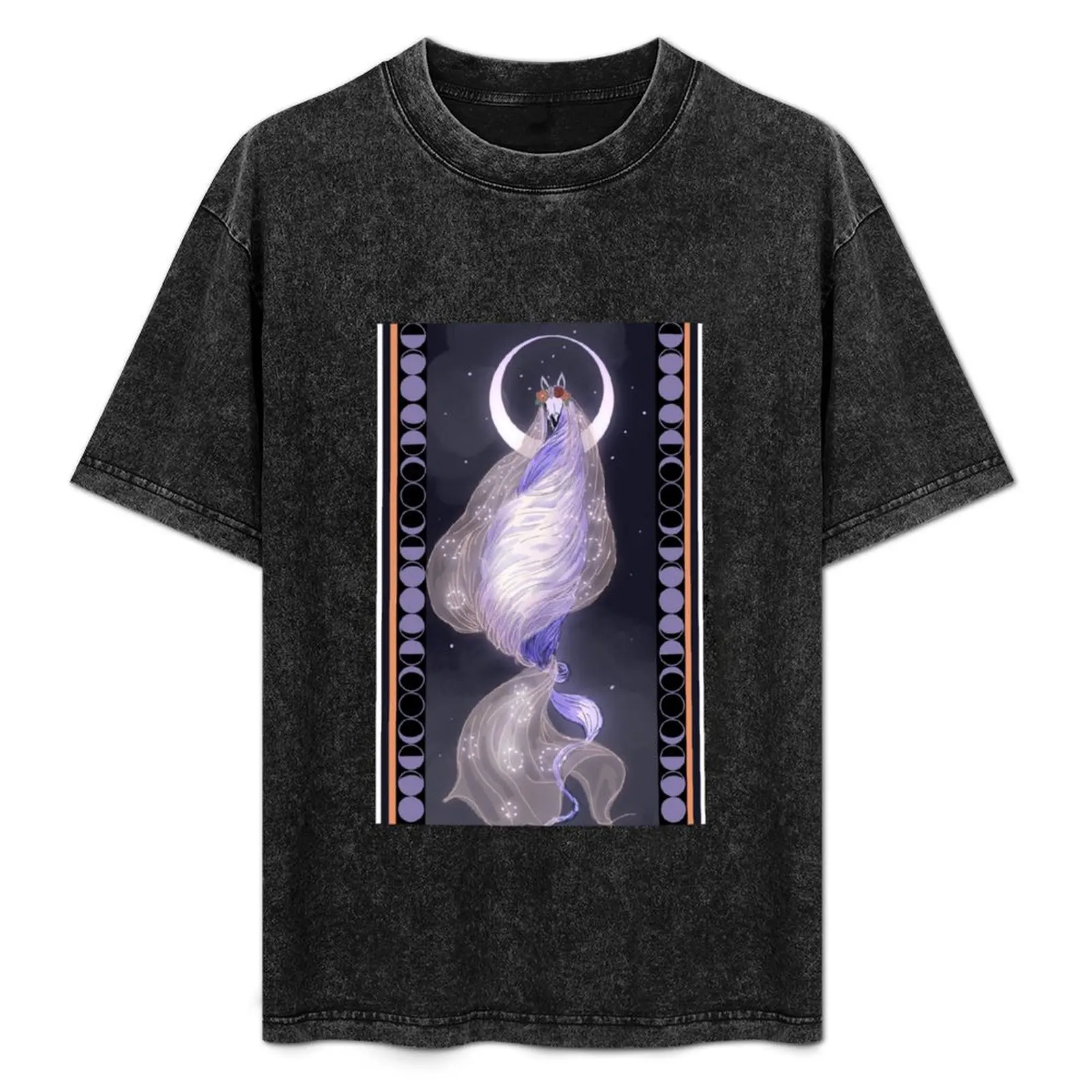 

Alphons Mucha Moon inspired Mari Lwyd T-Shirt vintage anime shirt cute clothes t shirts for men cotton