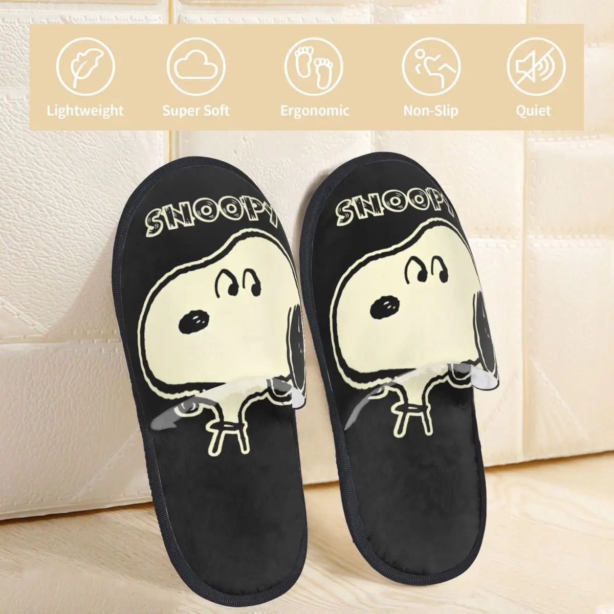 Snoopy Peanuts Slippers for Woman Man Home Shoes Plush Indoor Slippers