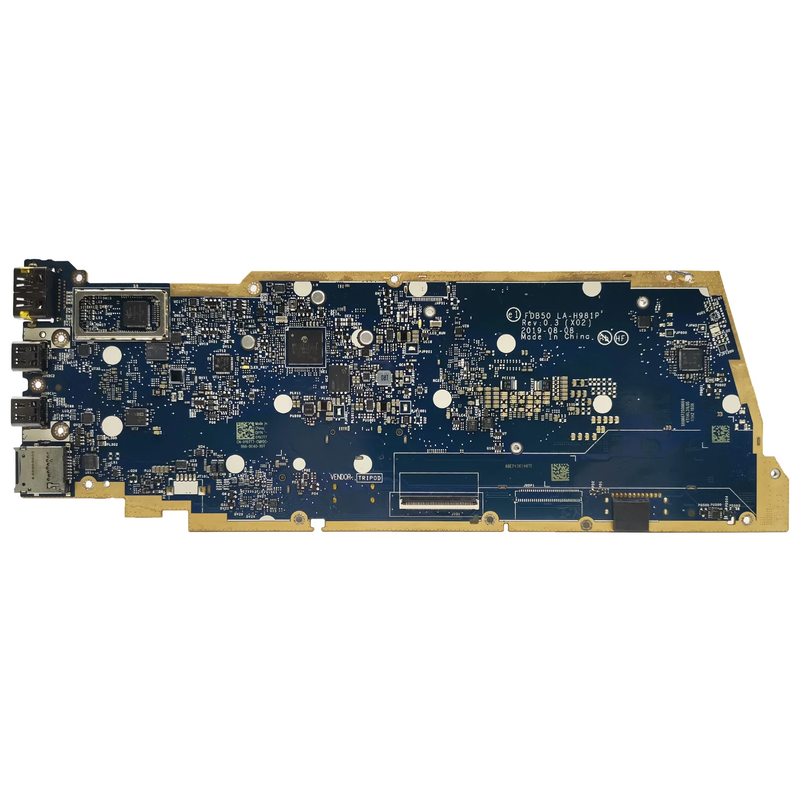 Voor DELL Latitude 9510 Laptop Moederbord LA-H981P I5-10210U I7-10710U I7-10810U RAM 8G 0X20H5 097KR9 0X1G65 100% Getest